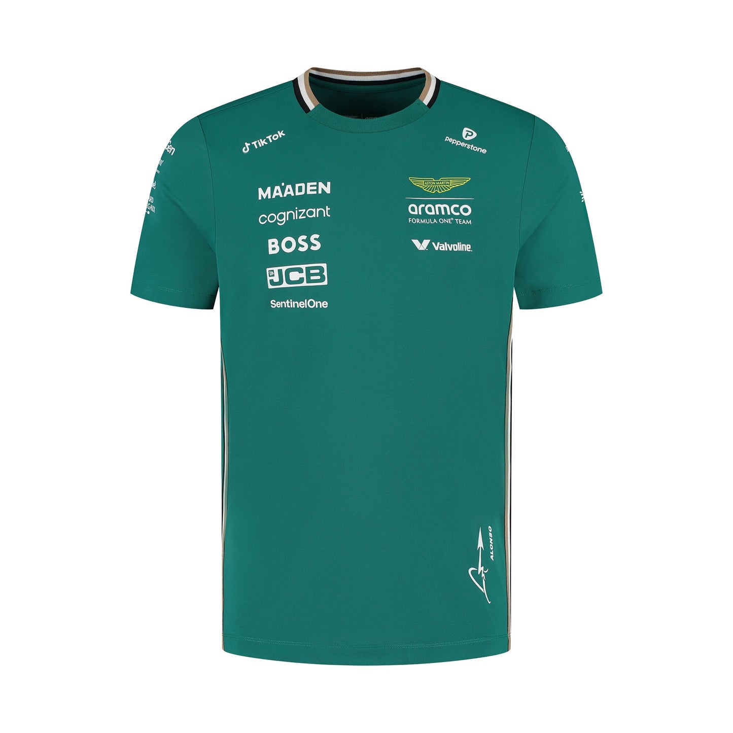 Aston Martin Aramco Cognizant F1 2025 Fernando Alonso Team Driver Replica T-Shirt