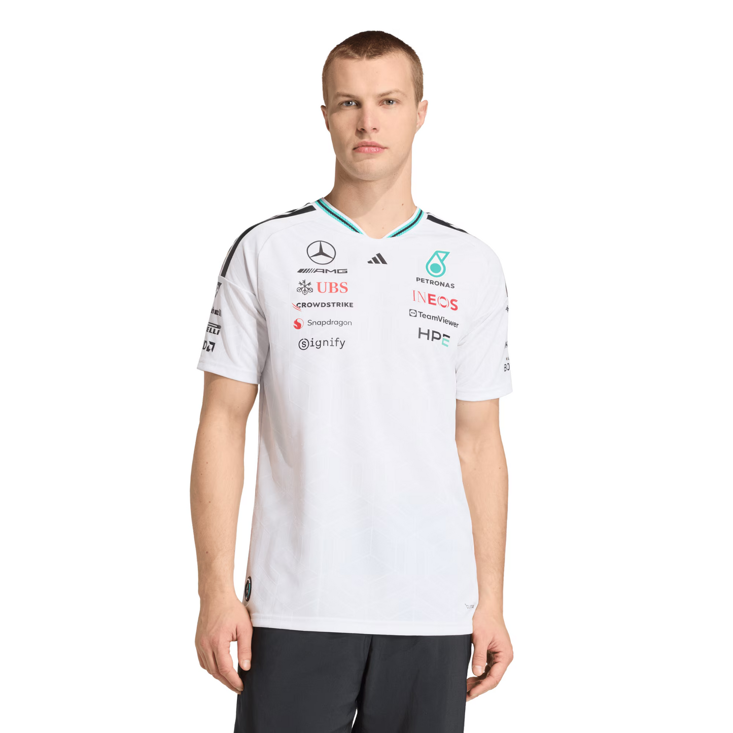 Mercedes AMG Petronas adidas Authentic Team Driver Replica T-Shirt - White