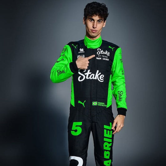2025 KICK SAUBER GABRIEL BORTOLETO F1 RACE SUIT REPLICA