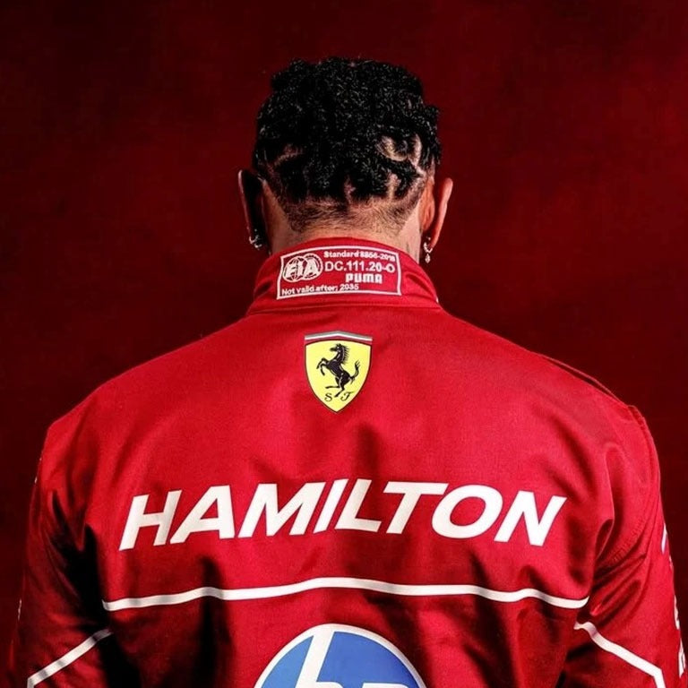 2025 Lewis Hamilton Ferrari F1 Replica Race Suit