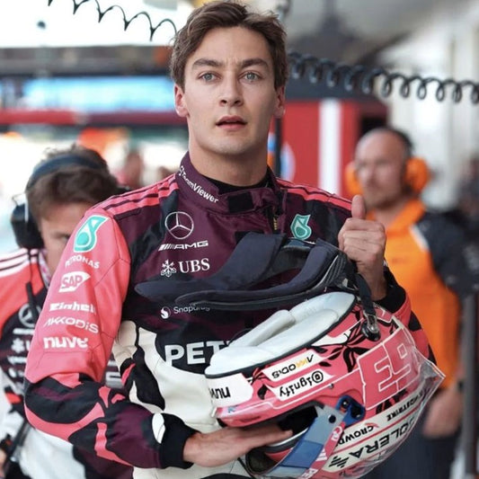 MERCEDES GEORGE RUSSELL MIAMI GP 2025 RACING SUIT In Stock