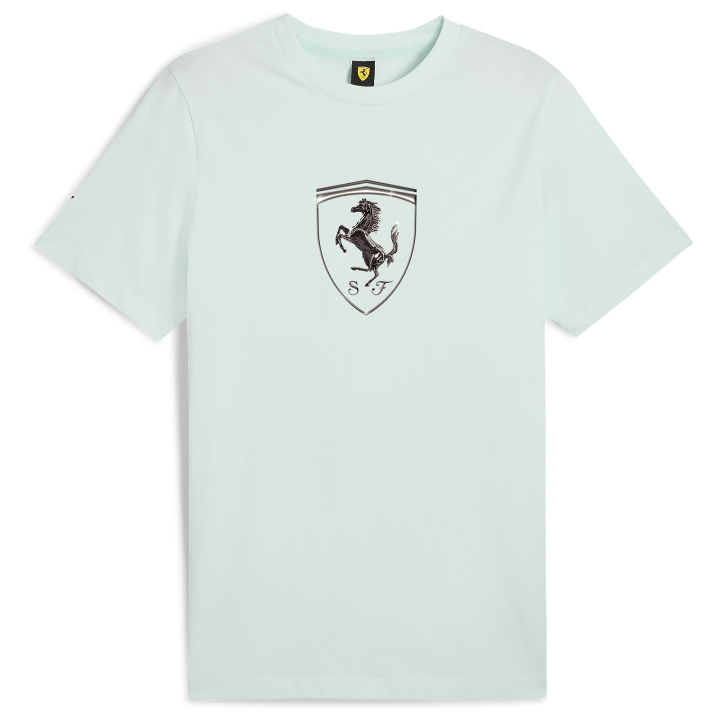 Scuderia Ferrari Race Chrome Large Shield Replica T-Shirt by Puma - Blue