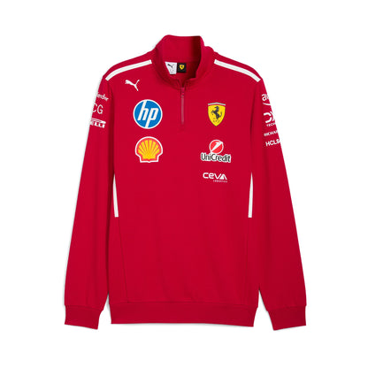 Scuderia Ferrari 2025 Team 1/2 Zip Replica Sweat