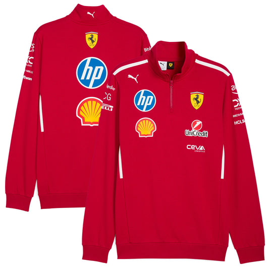 Scuderia Ferrari 2025 Team 1/2 Zip Replica Sweat