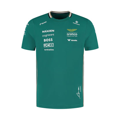 Aston Martin Aramco Cognizant F1 2025 Fernando Alonso Team Driver Replica  T-Shirt