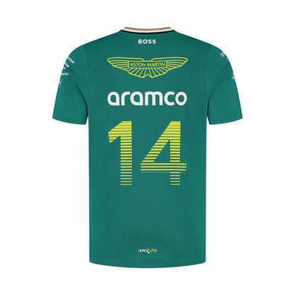 Aston Martin Aramco Cognizant F1 2025 Fernando Alonso Team Driver Replica  T-Shirt