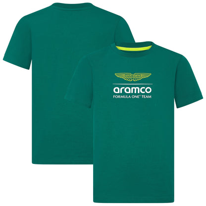 Aston Martin Aramco F1 Logo Replica  T-Shirt - Green