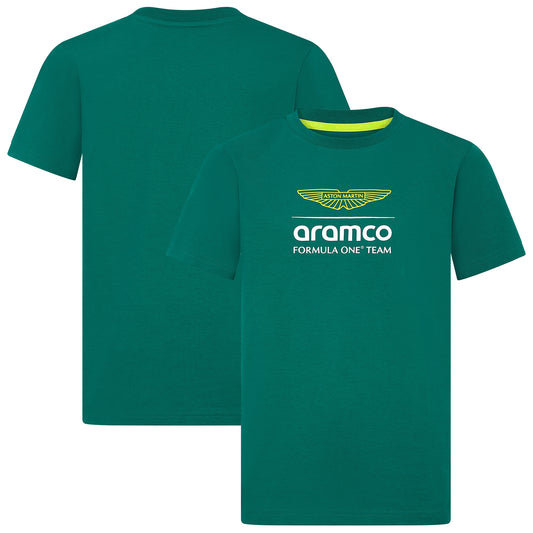 Aston Martin Aramco F1 Logo Replica  T-Shirt - Green