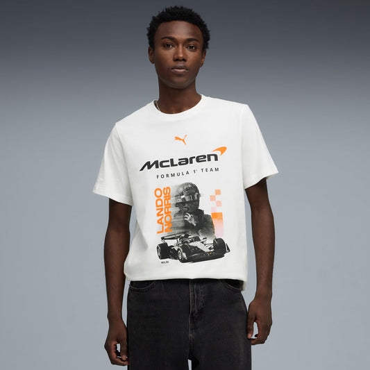 McLaren Lando Norris Driver REPLICA  T-Shirt - White - Unisex