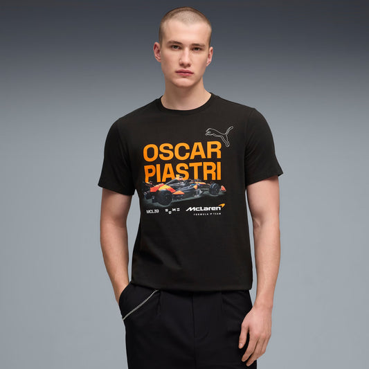 McLaren Oscar Piastri Driver rEPLICA T-Shirt - Black - Unisex