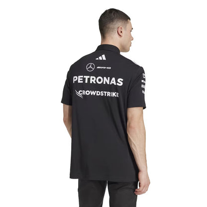 Mercedes AMG Petronas adidas F1 2025 Team Polo -Replica  Black