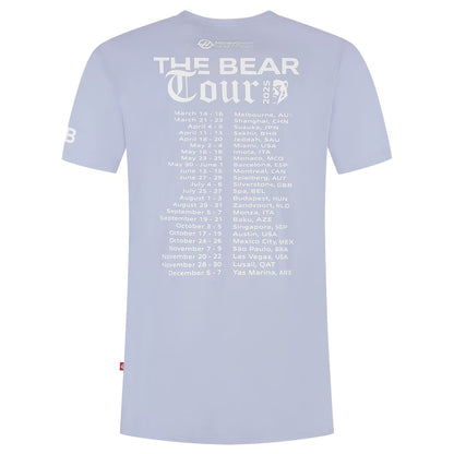 Haas F1 Moneygram Ollie Bearman The Bear Tour Back Print replica T-Shirt - Lilac