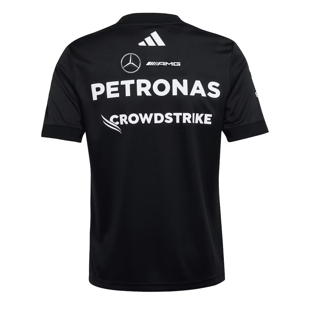 Mercedes AMG Petronas adidas F1 2025 Team Driver Replica T-Shirt - Black - Kids