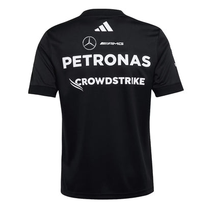 Mercedes AMG Petronas adidas F1 2025 Team Driver Replica T-Shirt - Black - Kids
