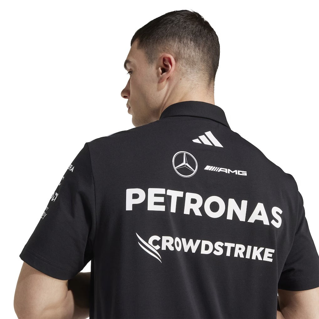 Mercedes AMG Petronas adidas F1 2025 Team Polo -Replica  Black