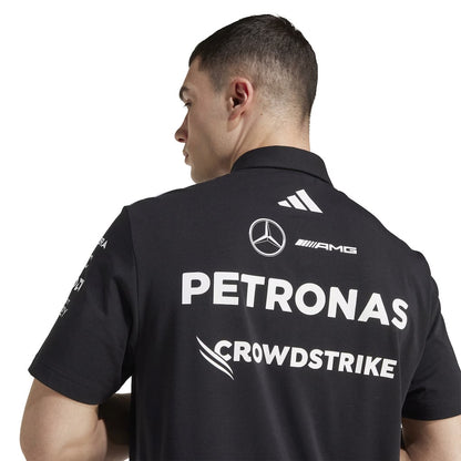 Mercedes AMG Petronas adidas F1 2025 Team Polo -Replica  Black