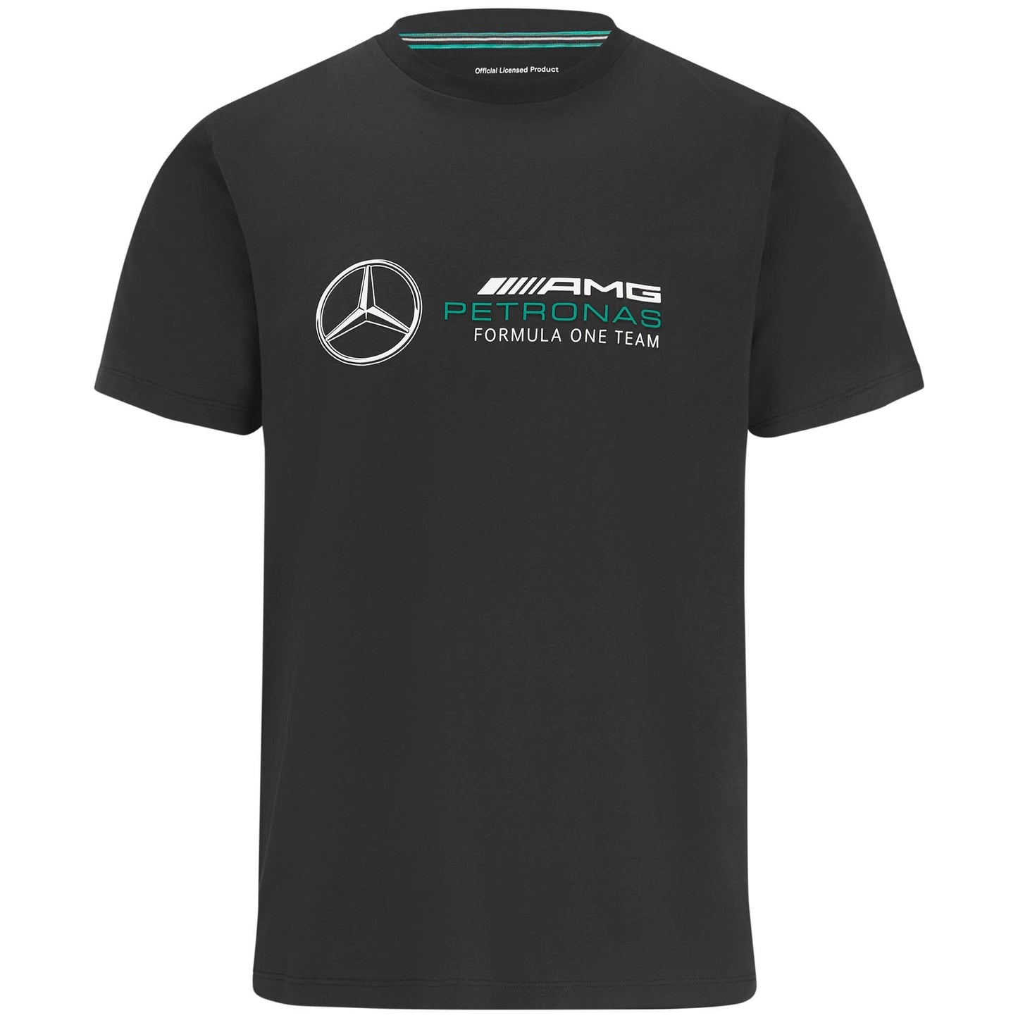 Mercedes AMG Petronas F1 Large Logo Replica T-Shirt - Black