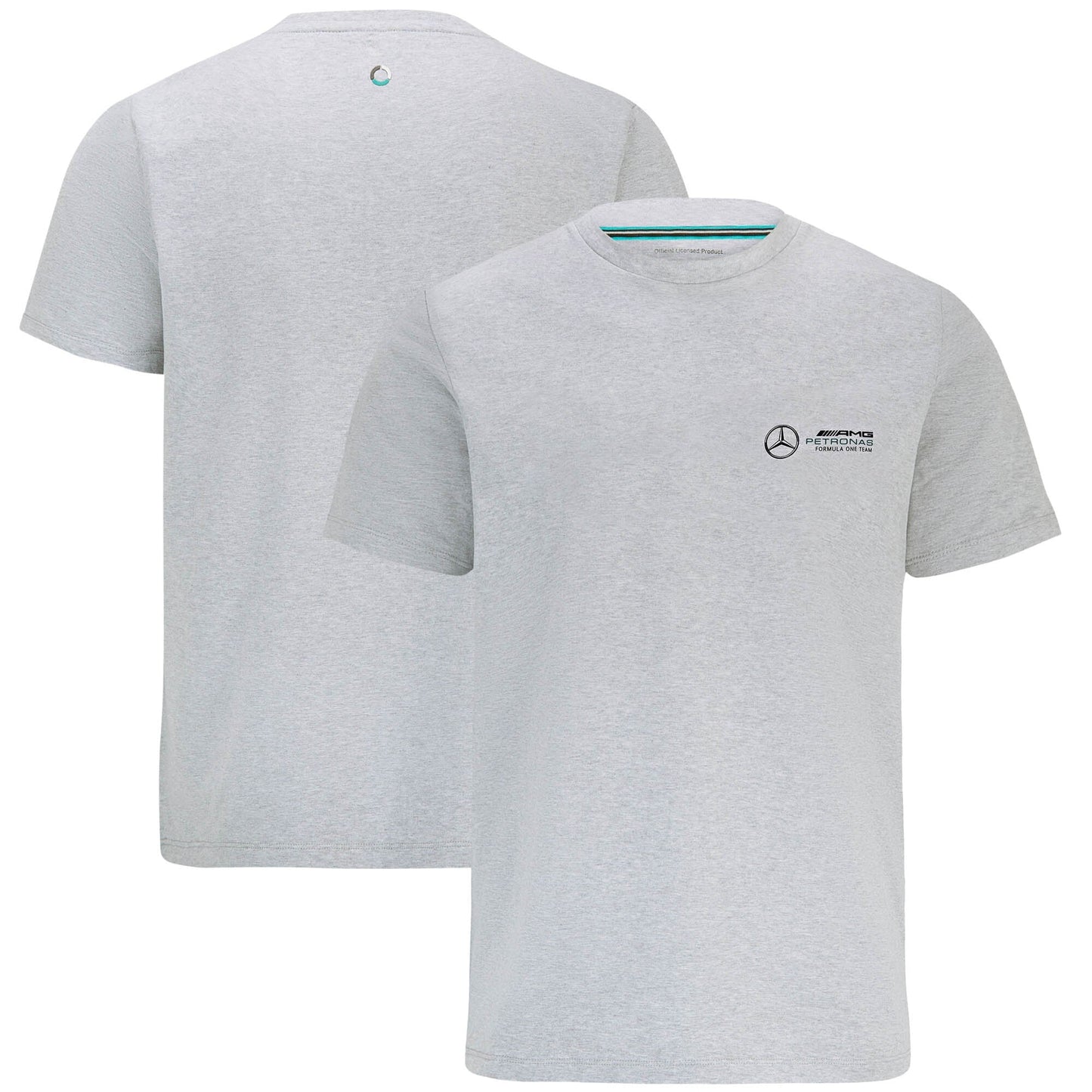 Mercedes AMG Petronas F1 Small Logo Replica T-Shirt - Grey - Unisex