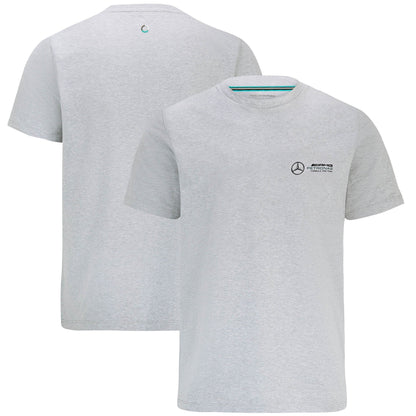 Mercedes AMG Petronas F1 Small Logo Replica T-Shirt - Grey - Unisex