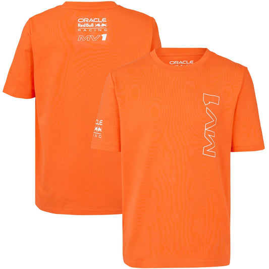 Oracle Red Bull Racing Max Verstappen Driver REPLICA T-Shirt - Orange - Kids