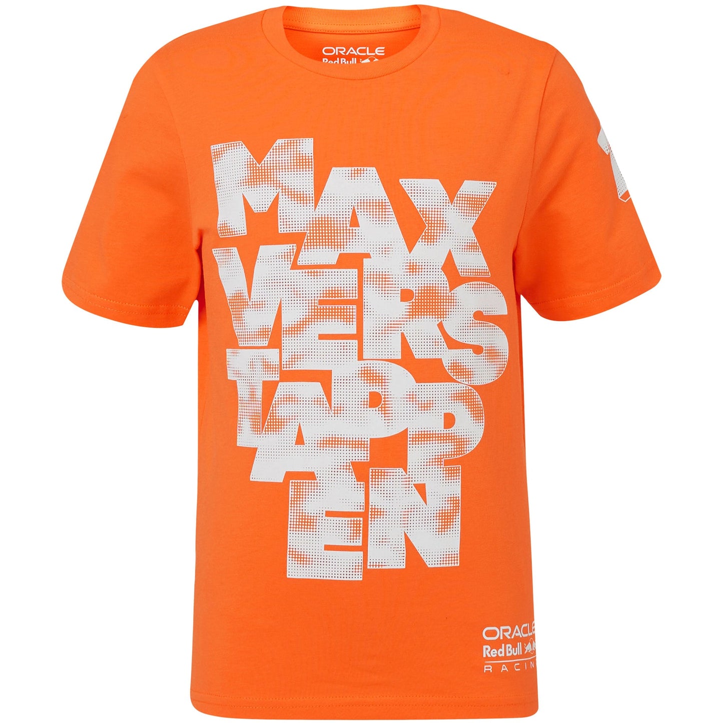 Red Bull Racing Max Verstappen Expression Driver Replica T-Shirt - Orange - Kids