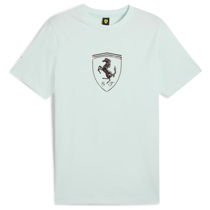 Scuderia Ferrari Race Chrome Large Shield Replica T-Shirt by Puma - Blue