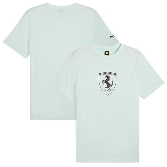Scuderia Ferrari Race Chrome Large Shield Replica T-Shirt by Puma - Blue